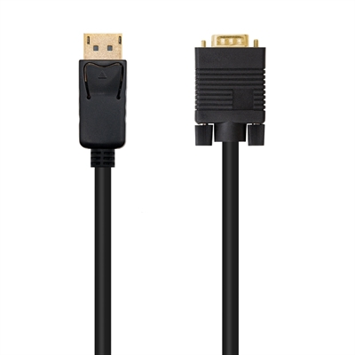 CABLE DISPLAYPORT A VGA NANOCABLE 2M NEGRO/ MACHO-MACHO