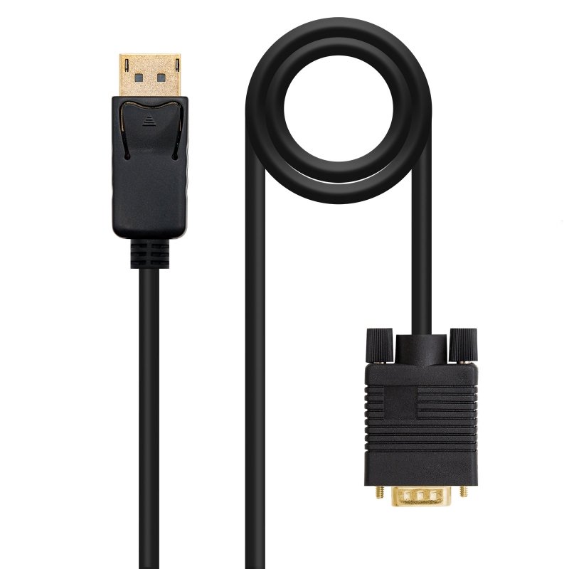 CABLE DISPLAYPORT A VGA NANOCABLE 2M NEGRO/ MACHO-MACHO