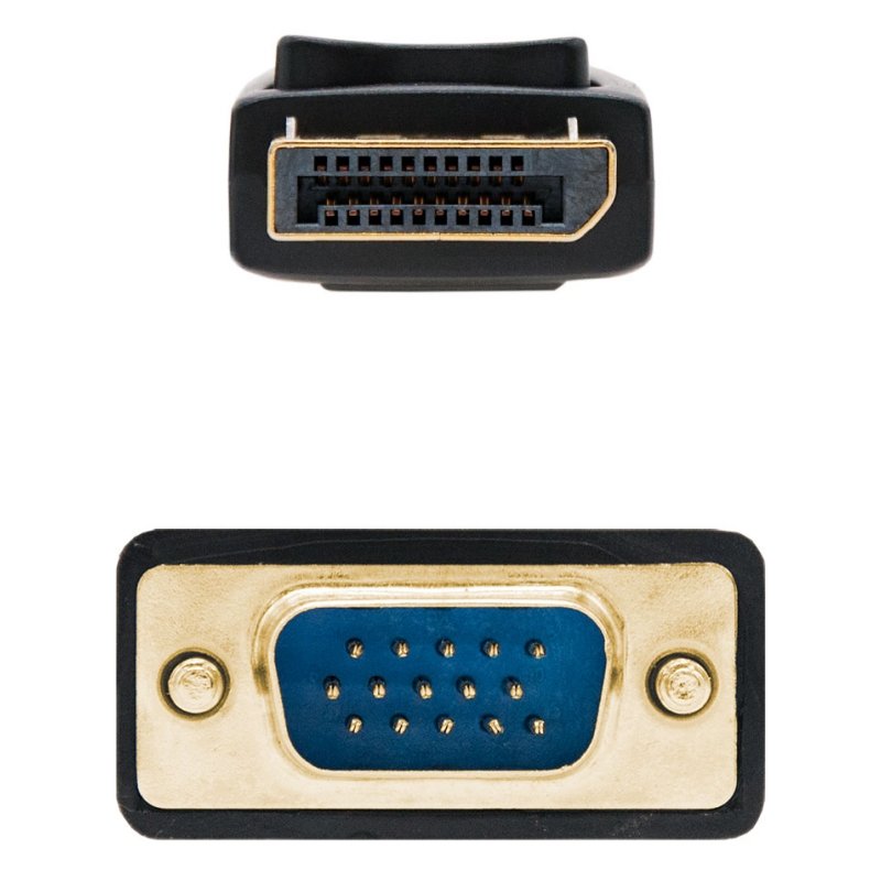 CABLE DISPLAYPORT A VGA NANOCABLE 2M NEGRO/ MACHO-MACHO