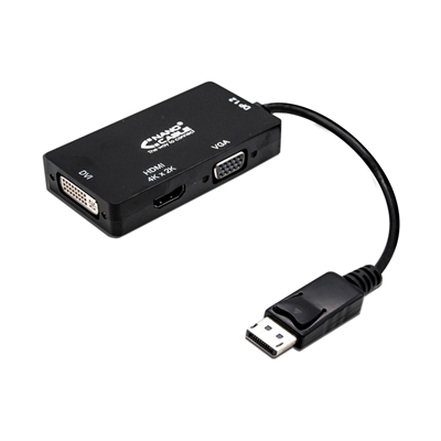 CONVERSOR DISPLAYPORT A VGA/DVI/HDMI NANOCABLE 15CM/ MACHO-HEMBRA