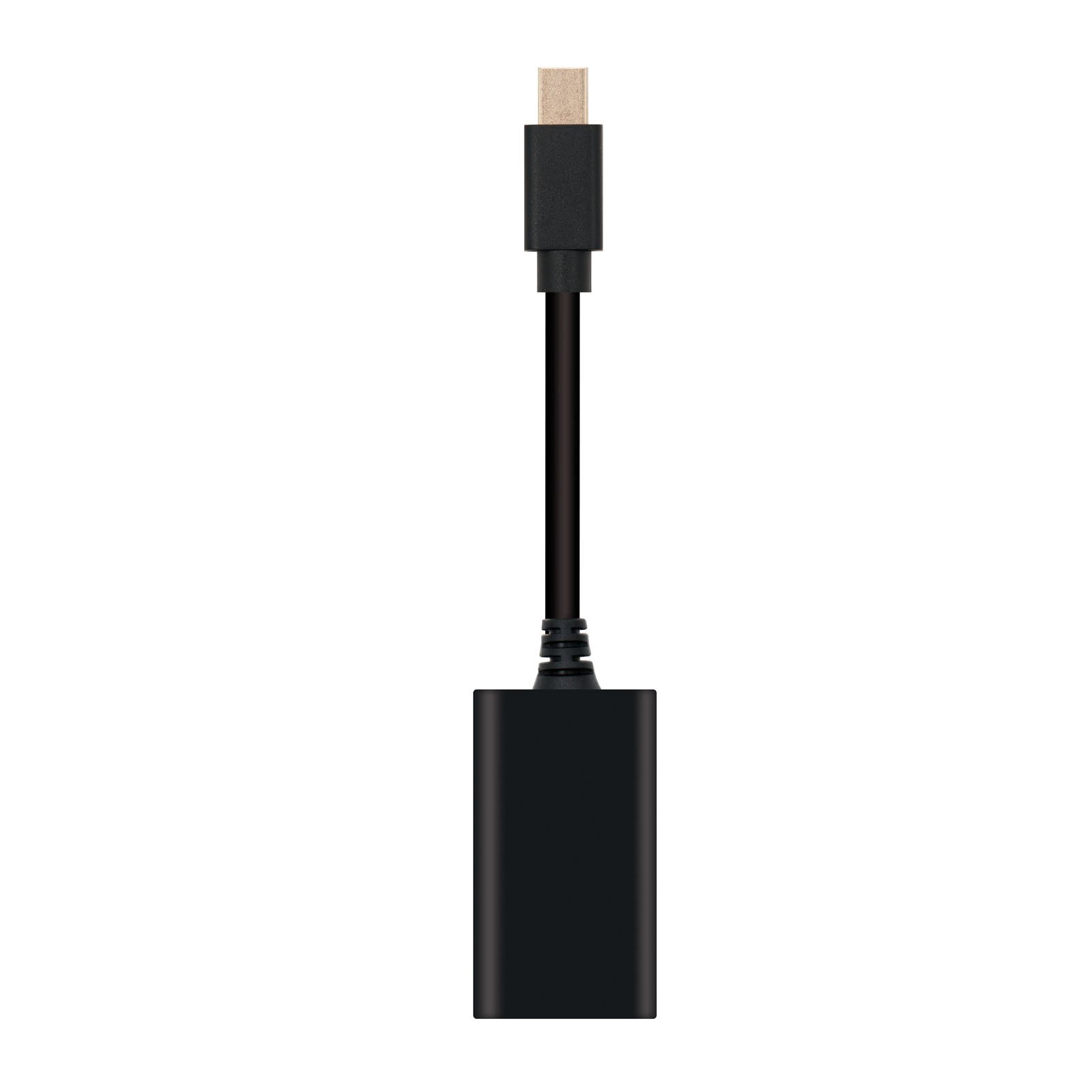 CABLE NANOCABLE CONVERSOR MINIDISPLAY PORT A HDMI MACHO-HEMBRA 15CM NEGRO