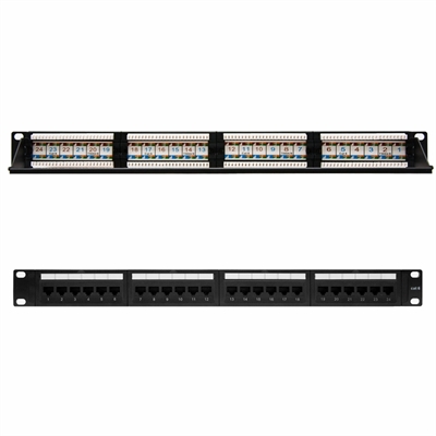 PANEL DE PARCHEO NANOCABLE 24 PUERTOS RJ45 CAT.6 UTP 19"