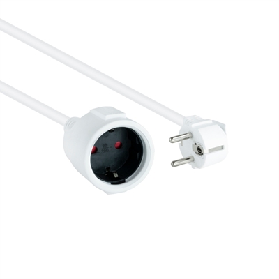 CABLE DE ALIMENTACION SCHUKO NANOCABLE 5M/ MACHO-HEMBRA/ BLANCO