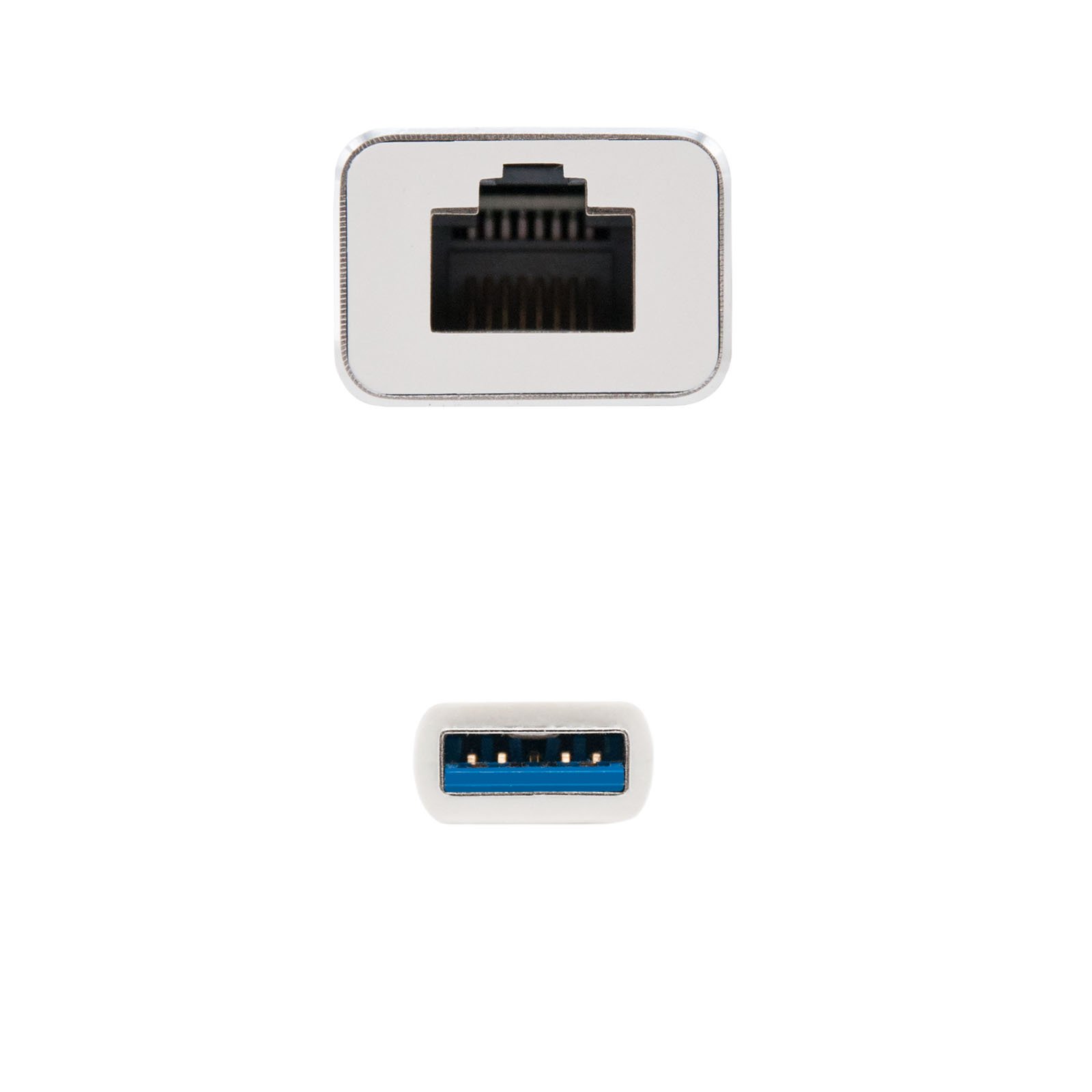 CABLE CONVERSOR USB 3.0 A GIGABIT ETHERNET NANOCABLE 10/100/1000MBPS 15CM/ MACHO-HEMBRA/ ALUMINIO