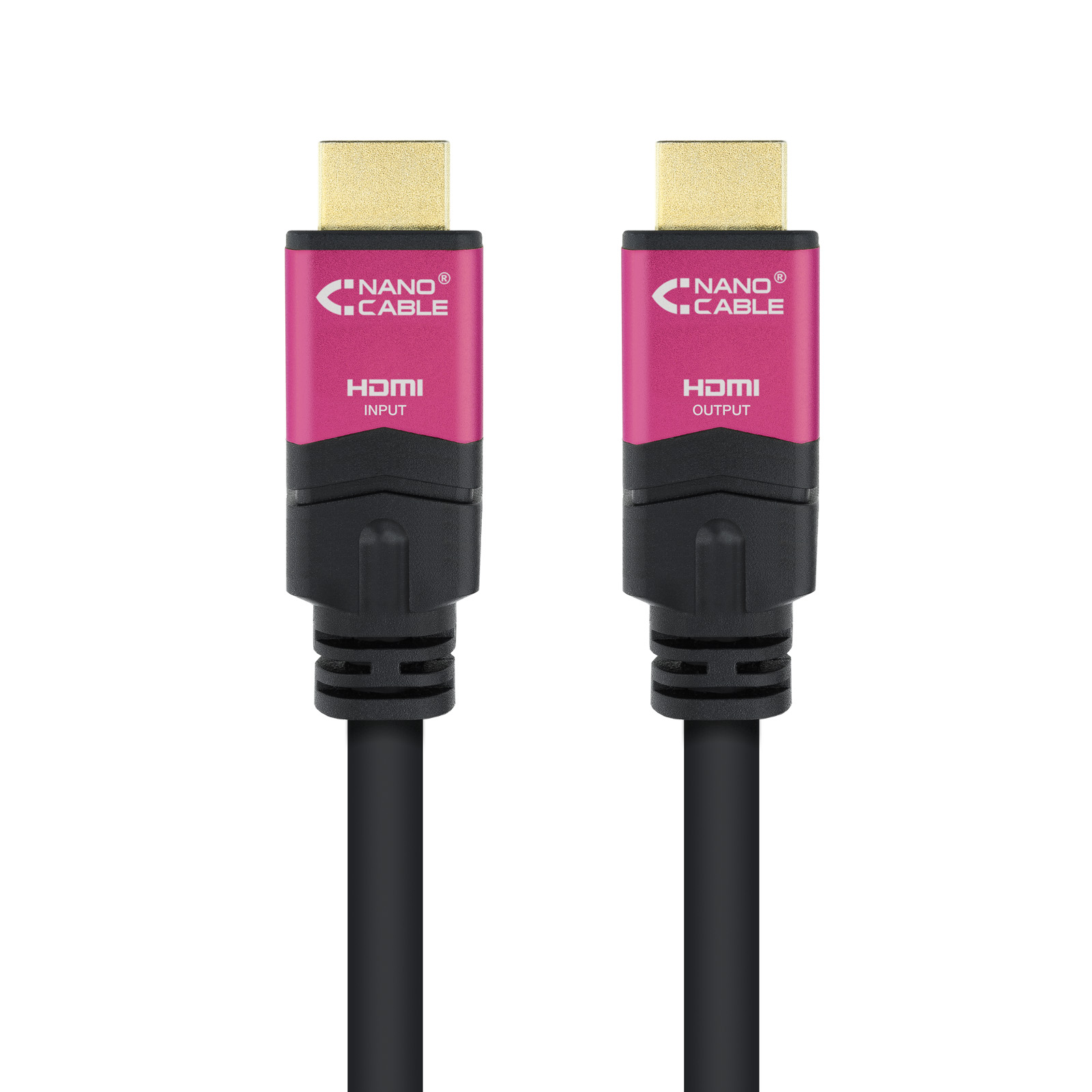 CABLE HDMI 2.0 NANOCABLE 4K 25M/ MACHO-MACHO/ NEGRO