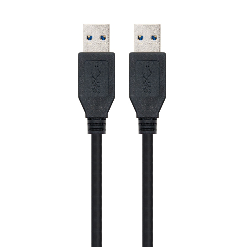 CABLE USB 3.0 TIPO A NANOCABLE 1M/ MACHO-MACHO/ NEGRO