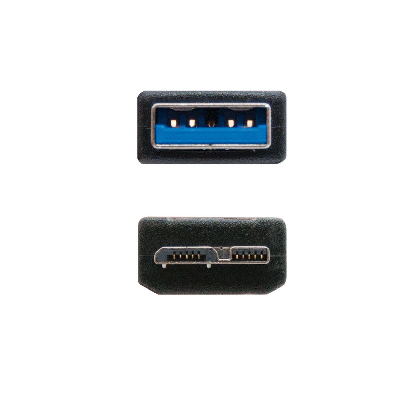 CABLE USB 3.0 TIPO A A MICRO USB TIPO B NANOCABLE 2M/ MACHO-MACHO/ NEGRO