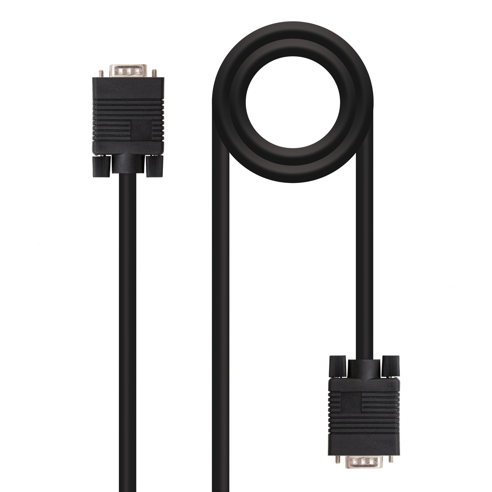 CABLE SVGA HDB15 NANOCABLE 1.8M/ MACHO-MACHO/ NEGRO