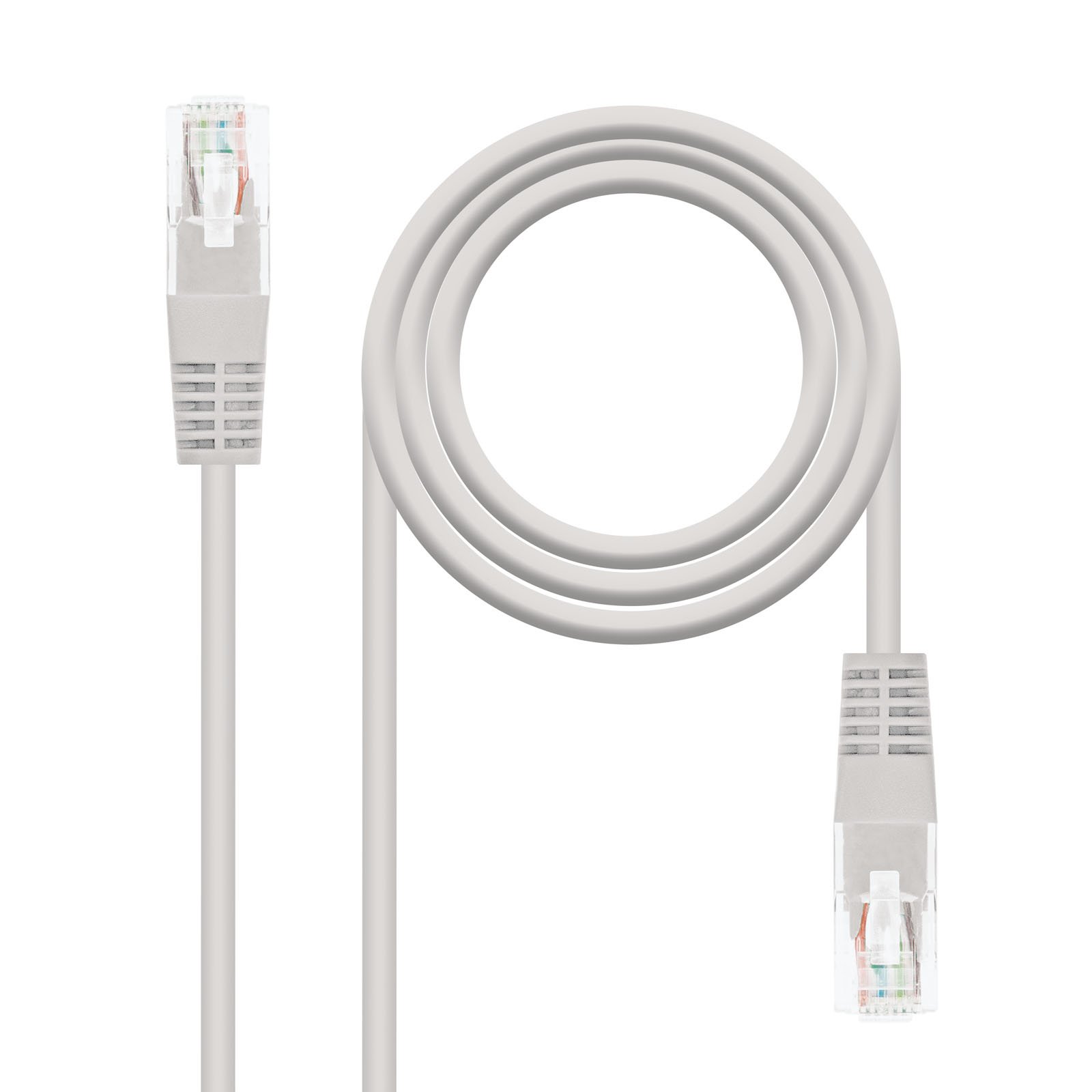 CABLE RED NANOCABLE LATIGUILLO RJ45 UTP CAT6 15M GRIS