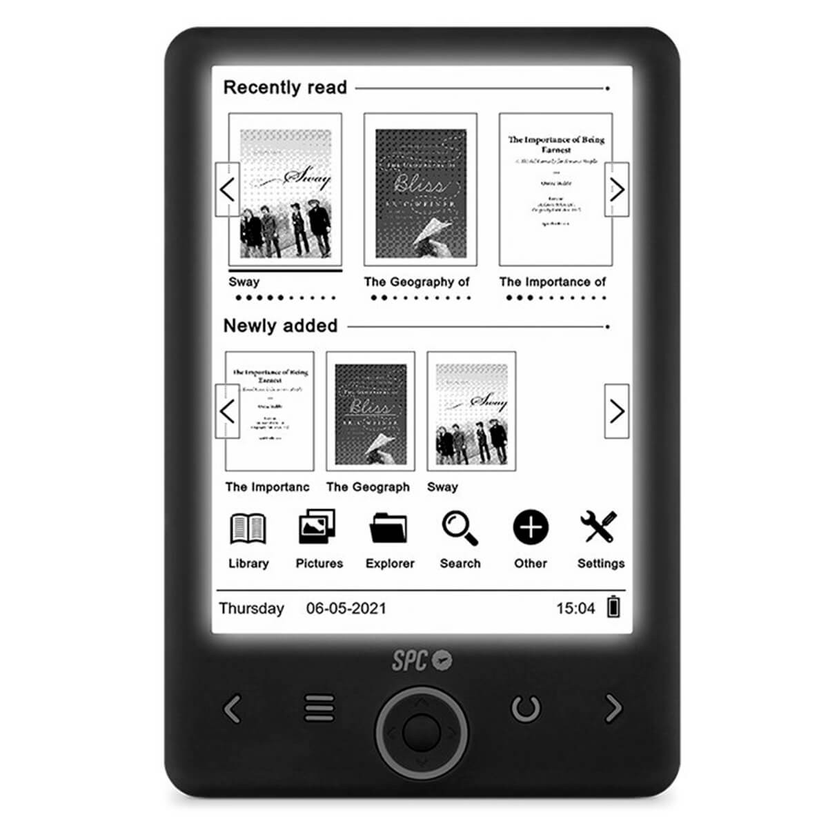 Ebook SPC dickens light 2 6" 8GB negro