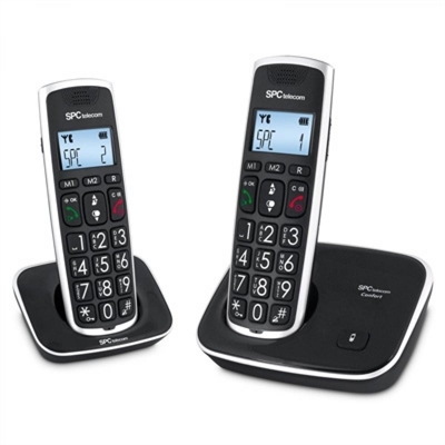 TELEFONO INALAMBRICO SPC DECT COMFORT KAISER DUO NEGRO