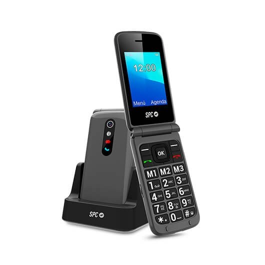 TELEFONO MOVIL SPC STELLA 2 TITANIUM TIPO TAPA/DUAL SIM/ 2.4"/ RADIO/ BLUETOOTH/ BOTON SOS