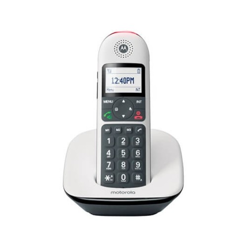 TELEFONO INALAMBRICO DECT DIGITAL MOTOROLA CD5001 BLANCO/ PANTALLA RETROILUMINADA/ TECLAS GRANDES