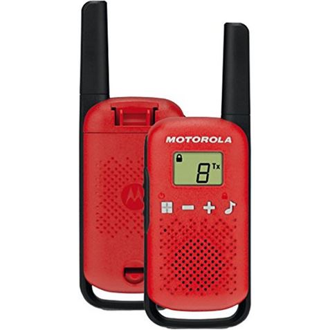 WALKIE TALKIE MOTOROLA TLKR-T42 RED PACKS 2 PMR446/ 8KM/ 16CANALES/ 500MW/ CLIP CINTURON