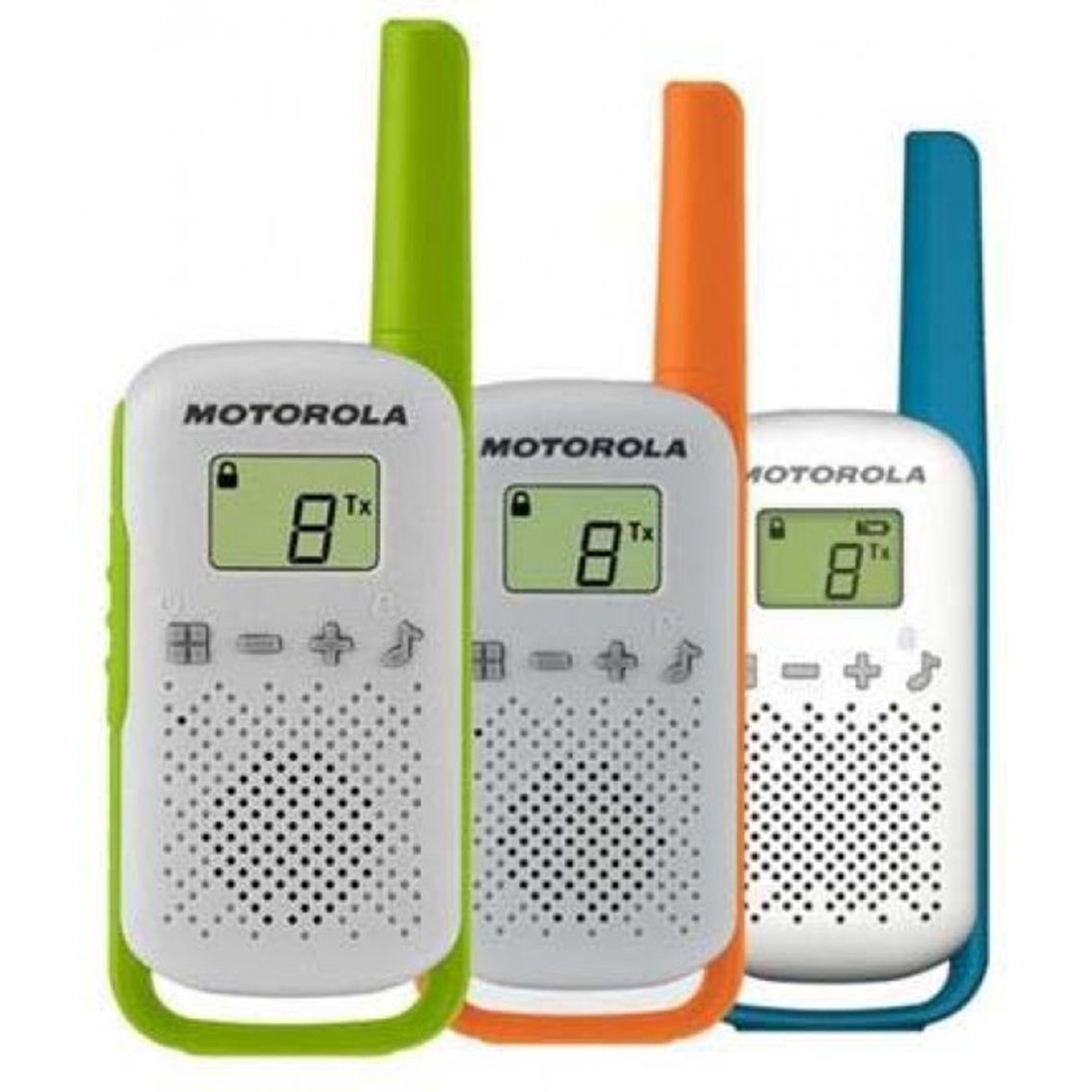 WALKIE TALKIE MOTOROLA TLKR-T42 PACKS 3 PMR446/ 8KM/ 16CANALES/ 500MW/ CLIP CINTURON