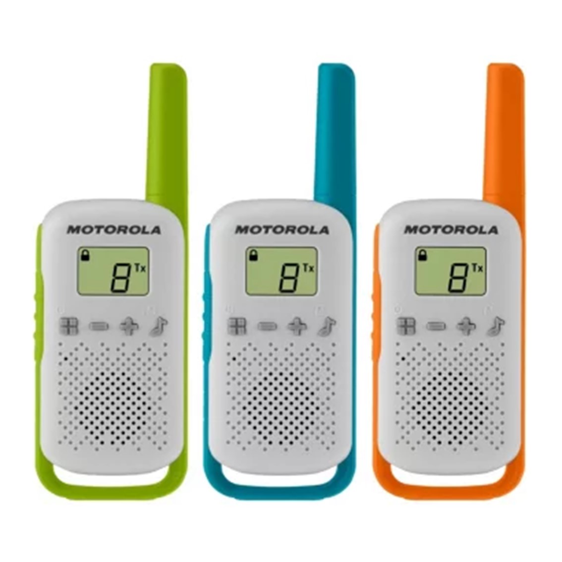WALKIE TALKIE MOTOROLA TLKR-T42 PACKS 3 PMR446/ 8KM/ 16CANALES/ 500MW/ CLIP CINTURON