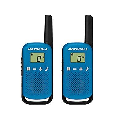 WALKIE TALKIE MOTOROLA TLKR-T42 BLUE PACKS 2 PMR446/ 8KM/ 16CANALES/ 500MW/ CLIP CINTURON