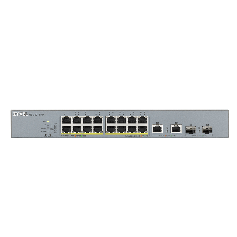 SWITCH 16 PUERTOS ZYXEL GS1350-18HP-EU0101F 100/1000MBPS