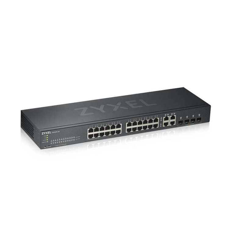 SWITCH 28 PUERTOS ZYXEL SMART MANAGED SERIE GS 24 PUERTOS GIGABIT ETHERNET + 4 PUERTOS SFP