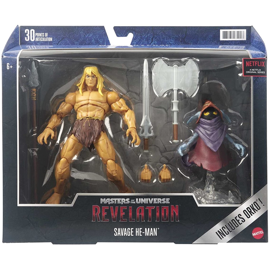 FIGURA MATTEL MASTERS OF THE UNIVERSE REVELATION HE-MAN SAVAGE DELUXE