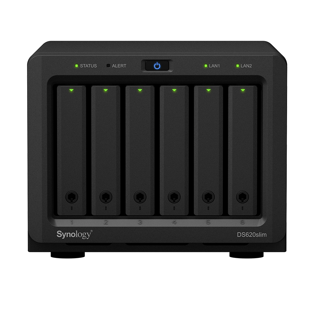 SERVIDOR NAS SYNOLOGY DS620SLIM 6BAY 2.5" 2.0GHZ DC EXT2X GBE 2 X USB 3.0