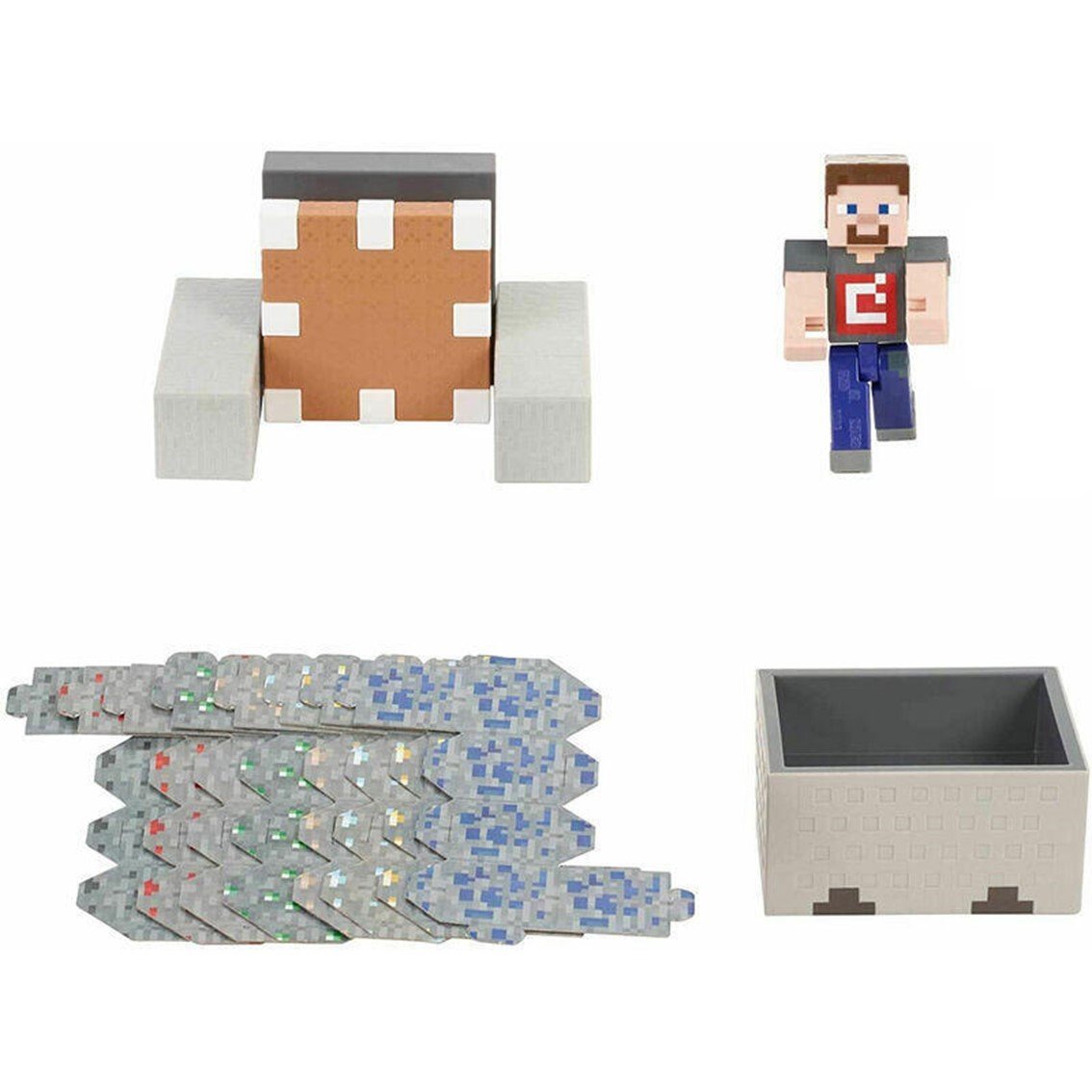 FIGURA MATTEL MINECRAFT VAGONETA EXPLOSIVA LANZA Y CHOCA