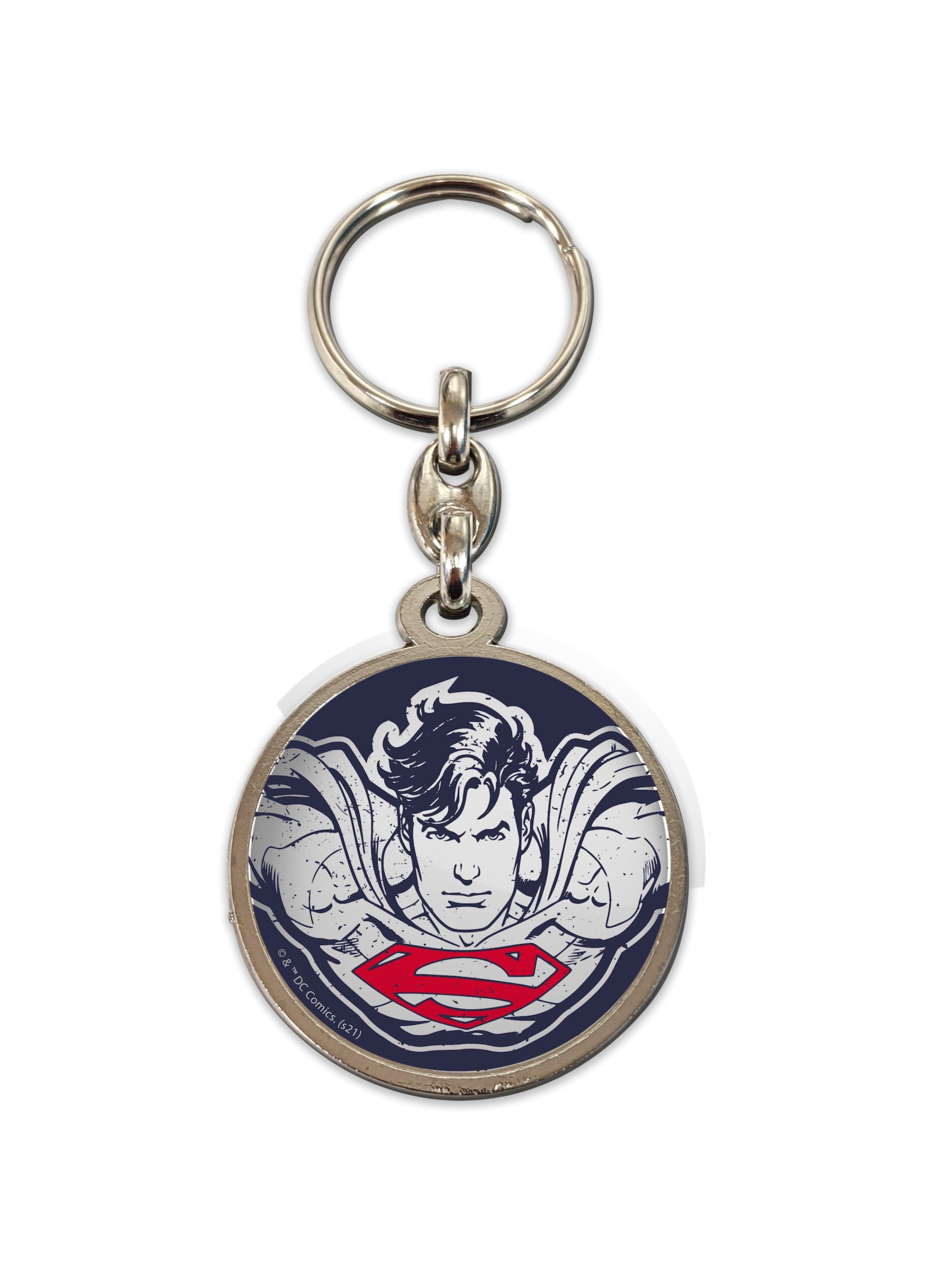 LLAVERO REDONDO METAL SD TOYS CARA SUPERMAN UNIVERSO DC