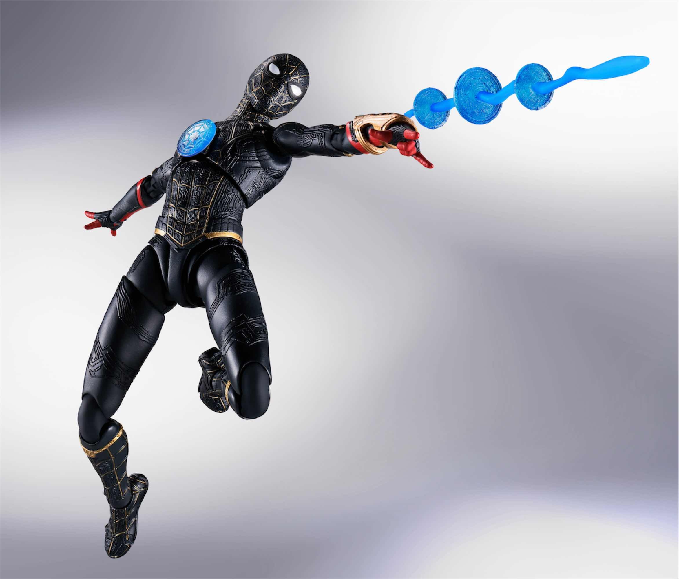 FIGURA TAMASHII NATIONS MARVEL SPIDER-MAN NO WAY HOME SPIDER-MAN TRAJE NEGRO & DORADO SH FIGUARTS