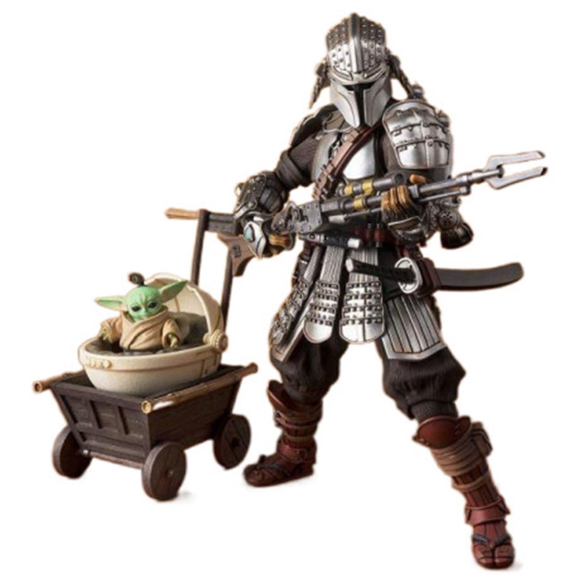 FIGURA TAMASHII NATIONS THE MANDALORIAN STAR WARS EDICION EXCLUSIVA MANDALORIANO RONIN & GROGU MEISHO MOVIE REALIZATION