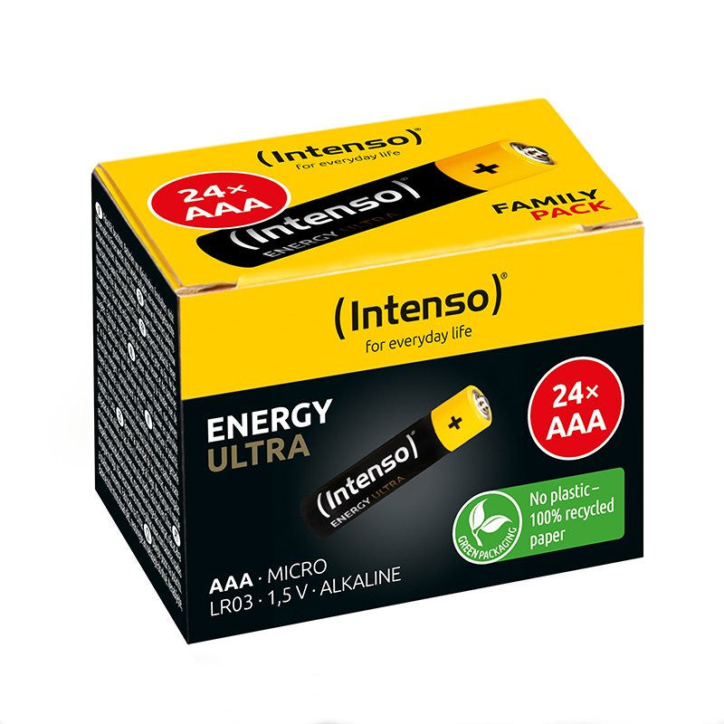 PACK DE PILAS ALCALINAS INTENSO ENERGY ULTRA AAA LR03 24 UNIDADES