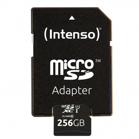 TARJETA MEMORIA MICRO SD INTENSO 256GB UHS-I CL10 + ADAPTADOR SD