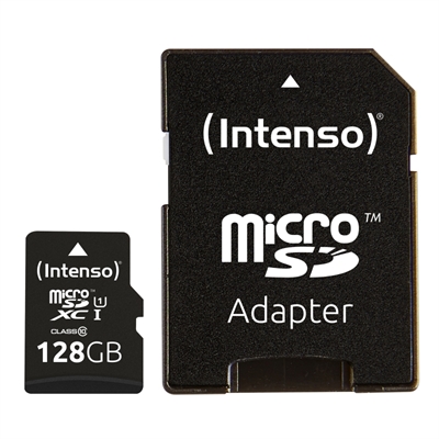 TARJETA MEMORIA MICRO SD INTENSO 128GB UHS-I CL10 + ADAPTADOR SD