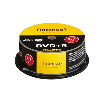 TARRINA DE DVD+R VIRGENES INTENSO 4.7GB 16X 25 UNIDADES