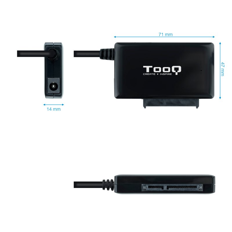 ADAPTADOR USB 3.0 TOOQ PARA DISCOS 2.5"/3.5"