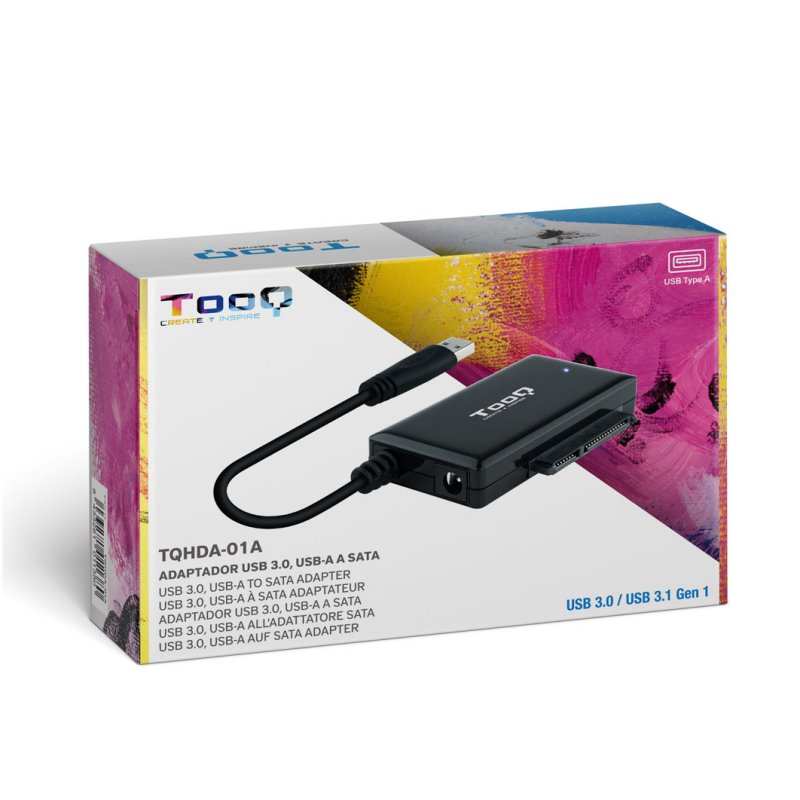 ADAPTADOR USB 3.0 TOOQ PARA DISCOS 2.5"/3.5"