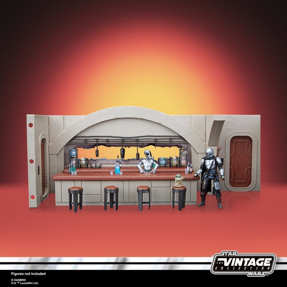 SET NEVARRO CANTINA + FIGURA HASBRO 9,5 CM DEATH TROOPER THE MANDALORIAN STAR WARS VINTAGE F39025