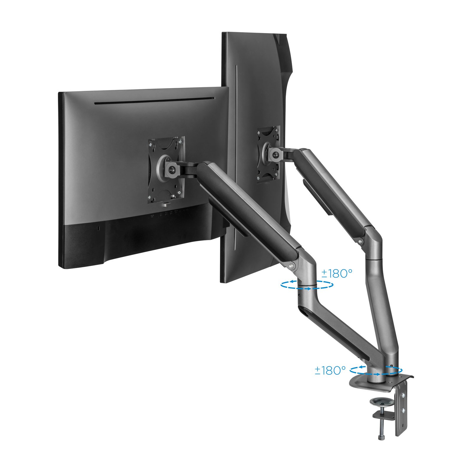 SOPORTE DE MESA TV TOOQ 17-32" 2 PANTALLAS GRIS