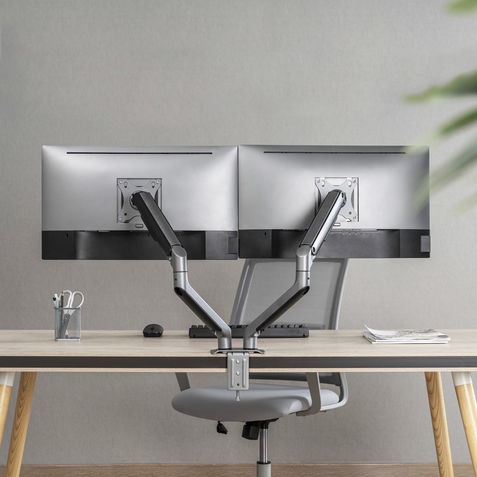 SOPORTE DE MESA TV TOOQ 17-32" 2 PANTALLAS GRIS
