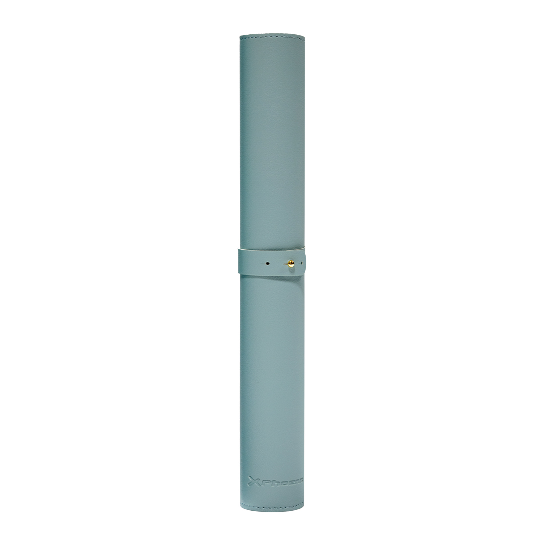Phoenix MatePad Alfrombrilla escritorio raton PU 80 x 40 cm Antideslizante Impermeable Material simil Cuero Azul / Gris