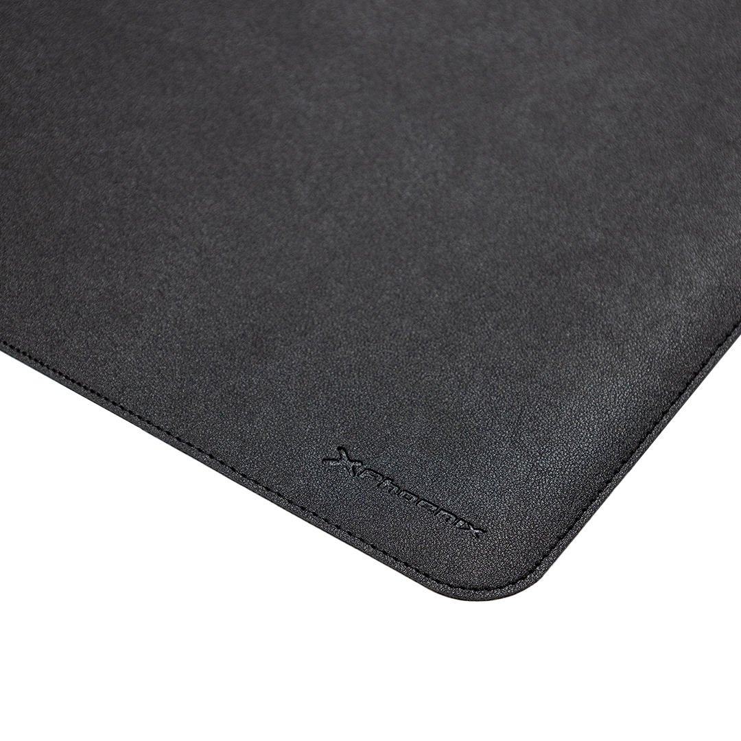 Phoenix MatePad Alfrombrilla raton PU 80 x 40 cm Antideslizante Impermeable Material simil Cuero Negra