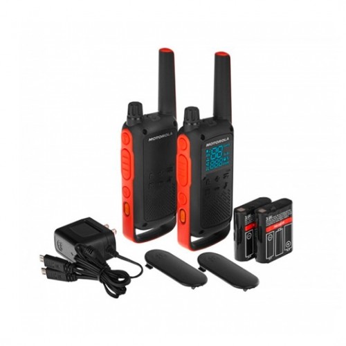 WALKIE TALKIE MOTOROLA TLKR-T82 NEGRO PACKS 2 PMR446/ 10KM/ 16 CANALES/ CLIP CINTURON