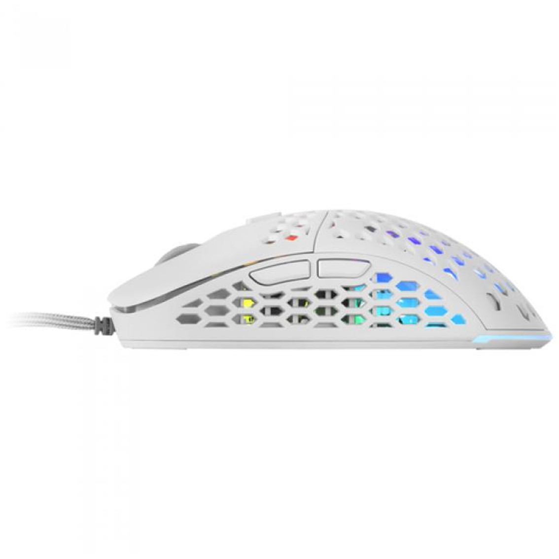 MOUSE RATON MARS GAMING OPTICO USB 7 BOTONES 12800PPP RGB BLANCO