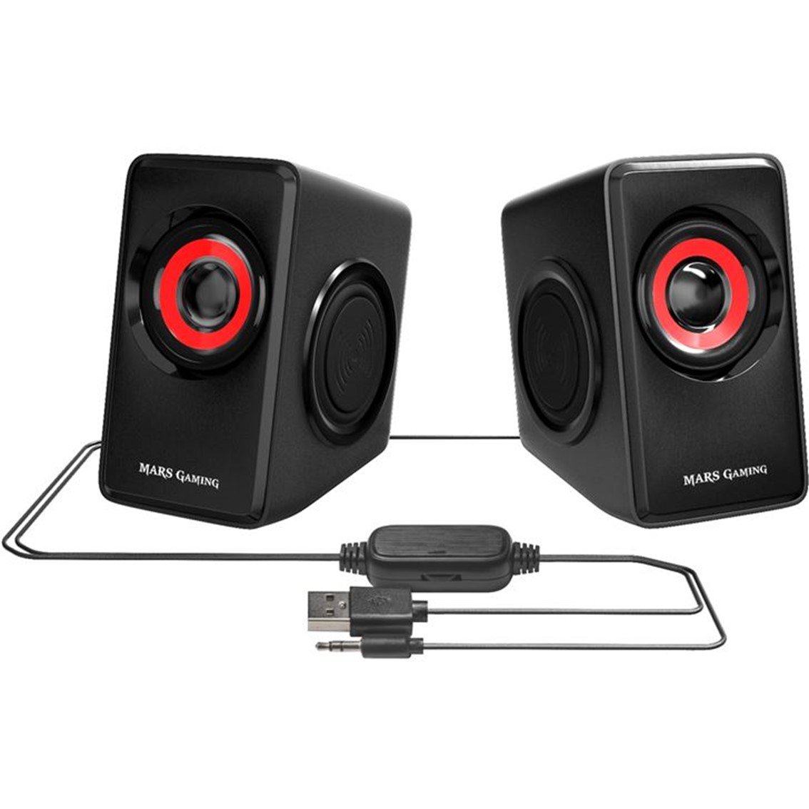 ALTAVOCES MARS GAMING MS1 2.0 NEGRO/ROJO
