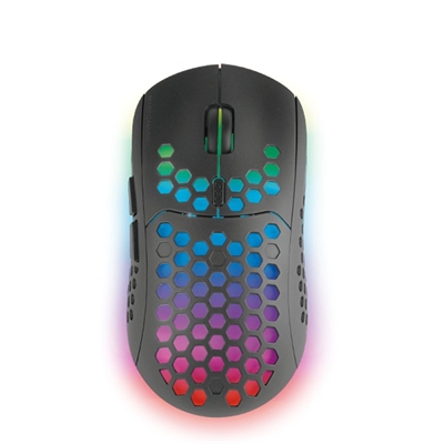 MOUSE RATON MARS GAMING WIRELESS INALAMBRICO 6 BOTONES 3200PPP NEGRO