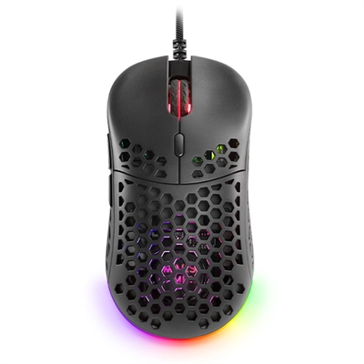 MOUSE RATON MARS GAMING OPTICO USB 7 BOTONES 12800PPP RGB NEGRO