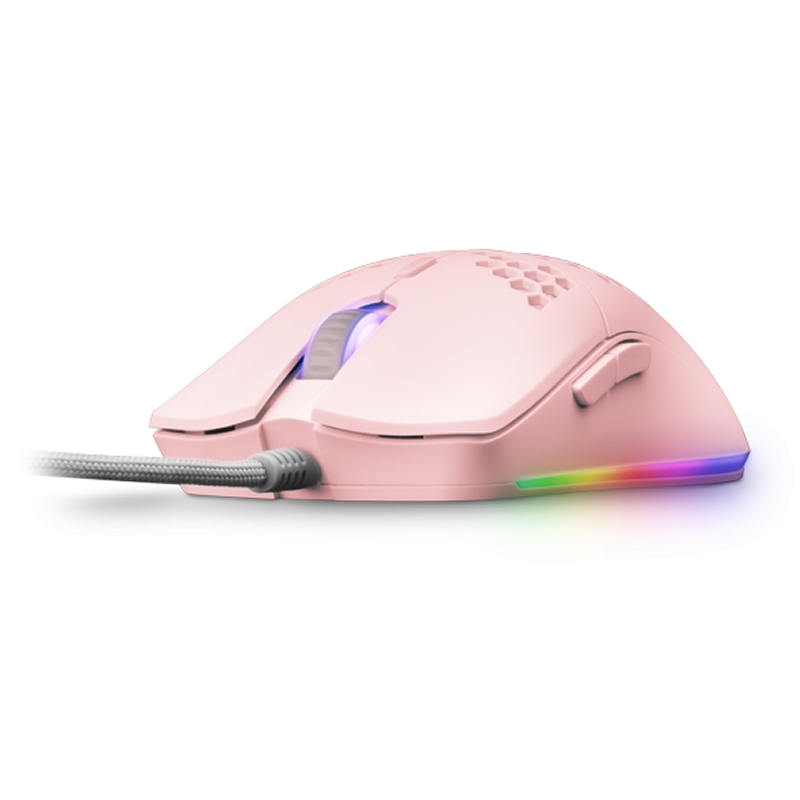 MOUSE RATON MARS GAMING MMAX OPTICO USB 7 BOTONES 12400PPP ROSA