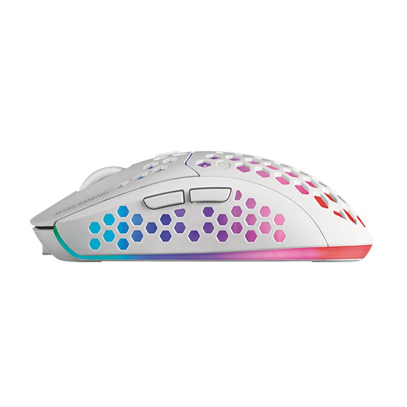 MOUSE RATON MARS GAMING MMW3 OPTICO WIRELESS INALAMBRICO 6 BOTONES 3200PPP BLANCO