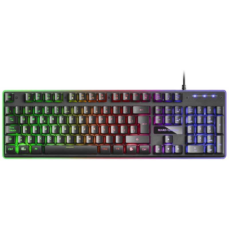 KIT TECLADO + RATON MARS GAMING MCPX RGB NEGRO + ALFOMBRILLA