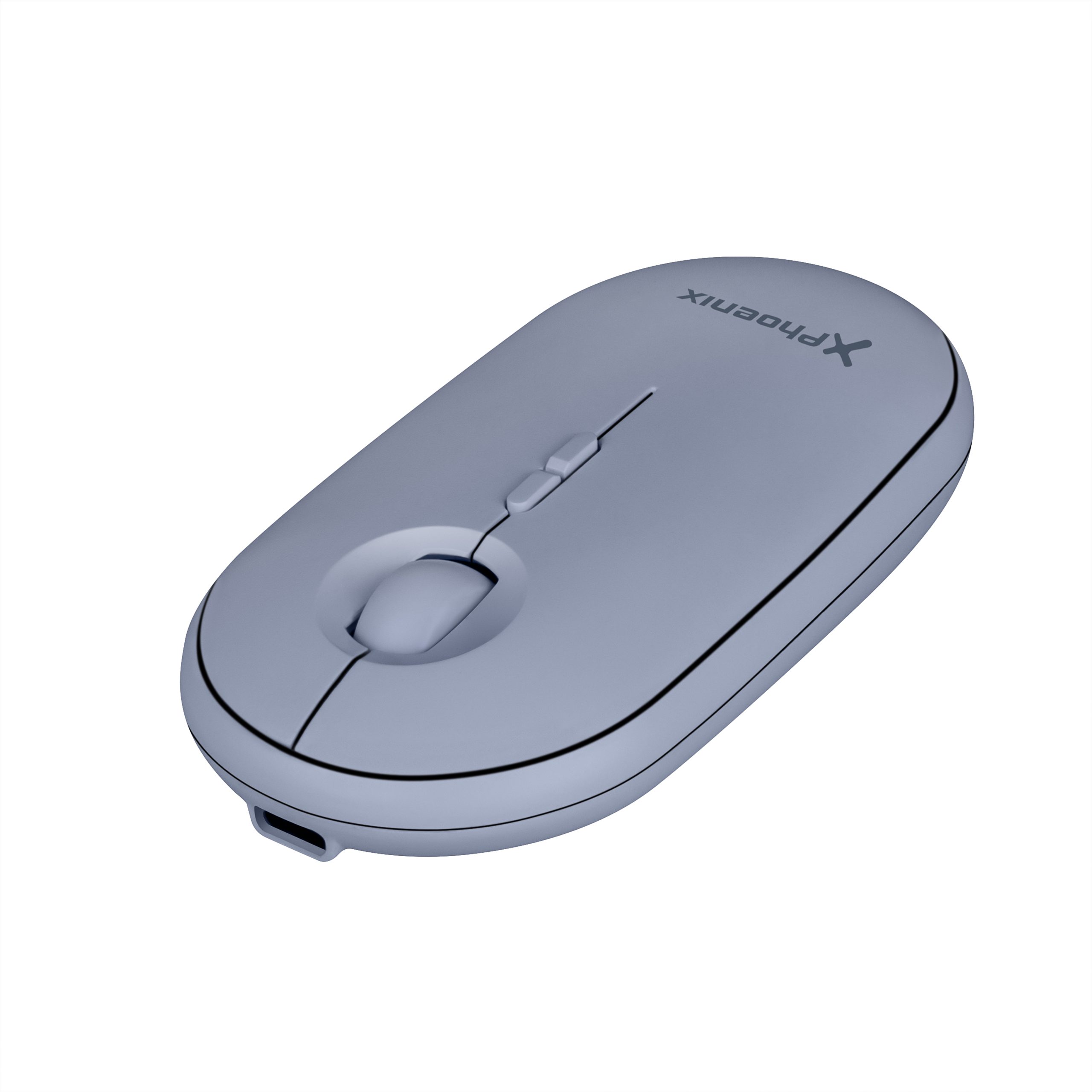 Raton Inalambrico Rebble Bluetooth y 2.4 Ghz hasta 3 dispositivos con Receptor USB Clic Silencioso para Portátil Notebook PC Chomebook Mac Color Azul