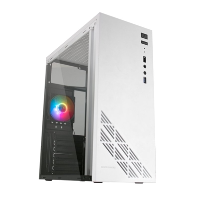 CAJA ORDENADOR MARS GAMING MC100W BLANCO ATX 1 X USB 3.0 1 X USB 2.0 1 X 90MM FRGB